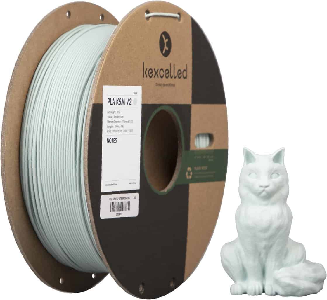 Kexcelled superieur PLA Mat Slender Groen/Matte Slender Green 1 Kexcelled PLA K5M - Mint Green