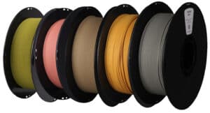 Kexcelled Matte PLA Combideal 5 x 1kg = 5kg Mosterd Groen, Terracotta, Kraft, Mosterd Geel + Grijs 3D Printer filament SPECIAL OFFER!